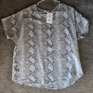 Snake skin print blouse